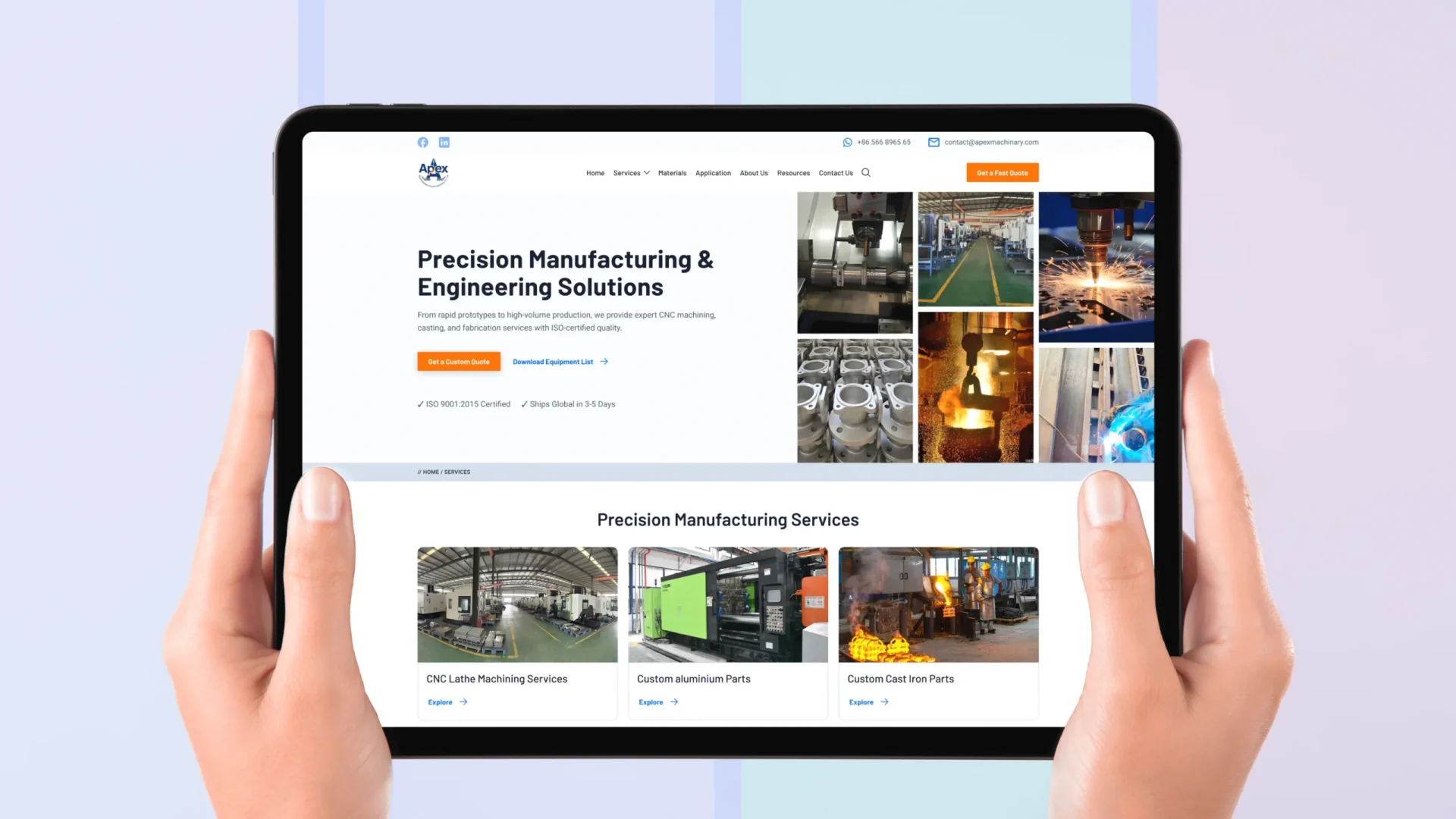 Industrial Website UX/UI Strategy and Precision Interface Design.