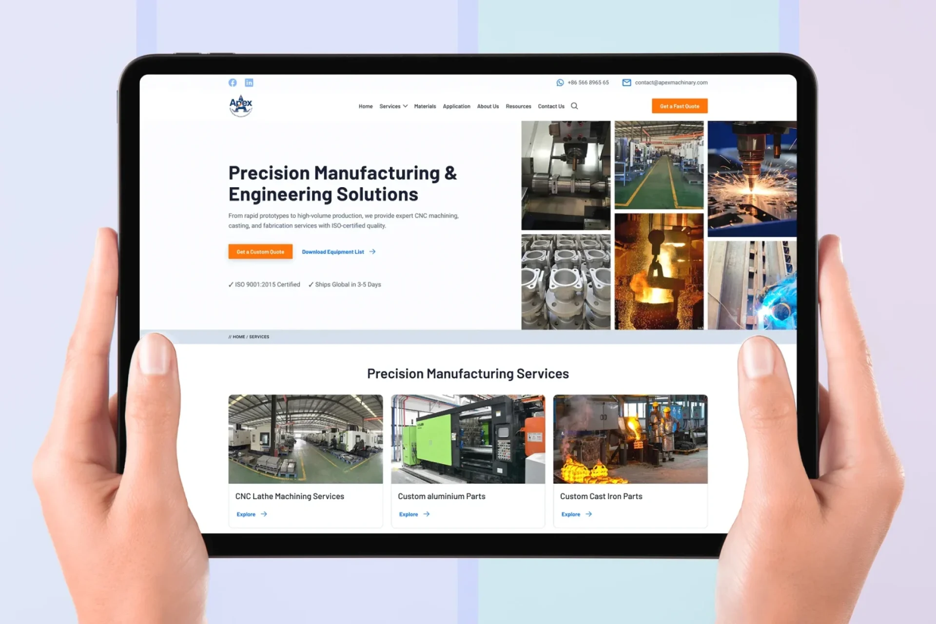 cnc machining website design