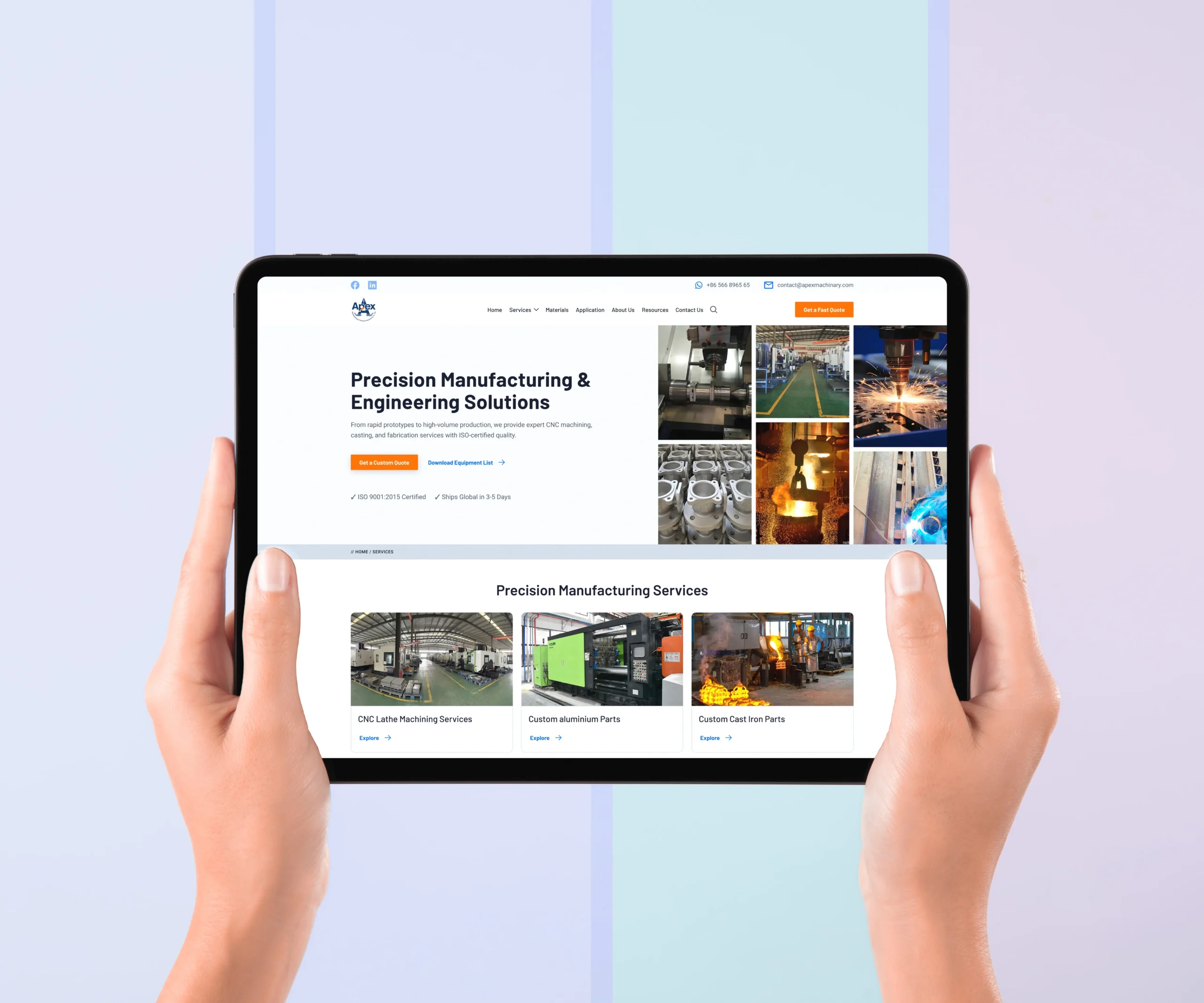 Industrial Website UX/UI Strategy and Precision Interface Design.