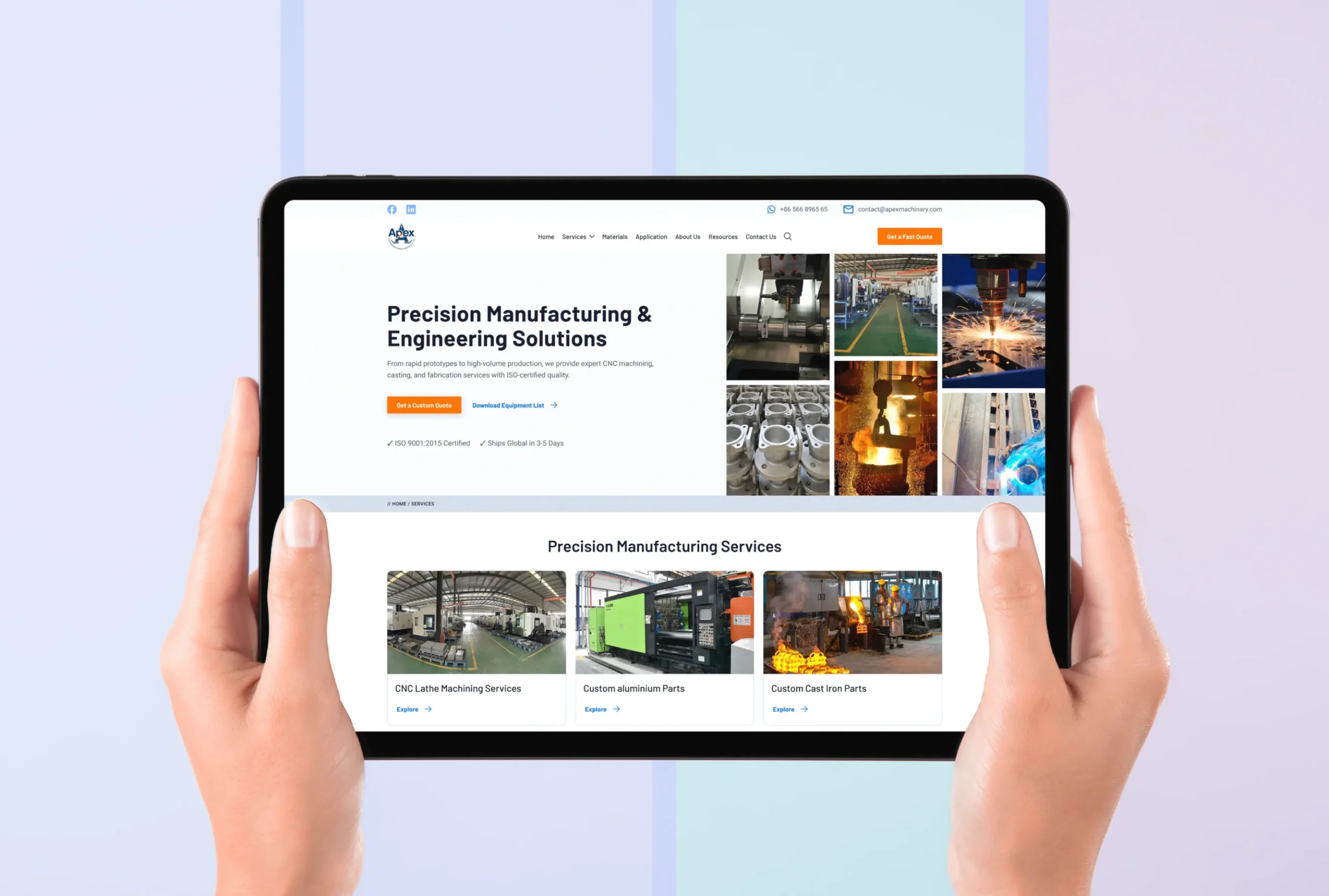 Industrial Website UX/UI Strategy and Precision Interface Design.