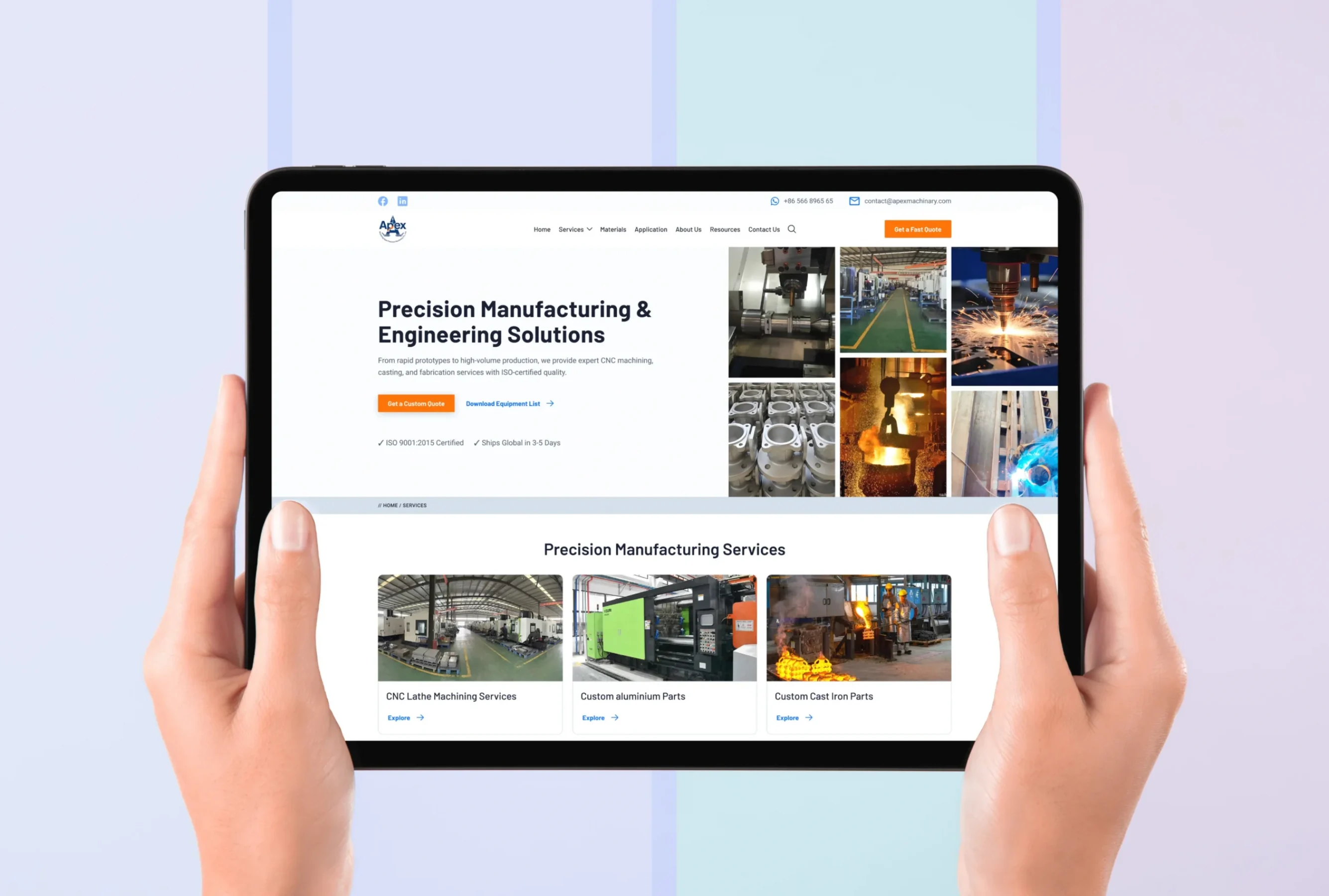 Industrial Website UX/UI Strategy and Precision Interface Design.