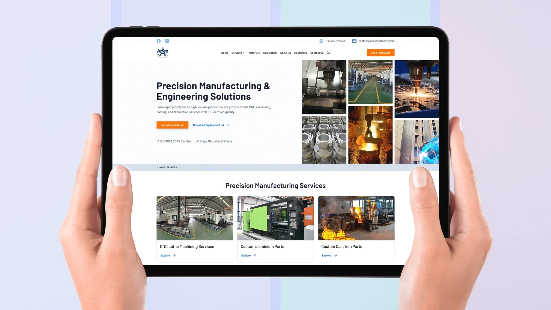cnc machining website design